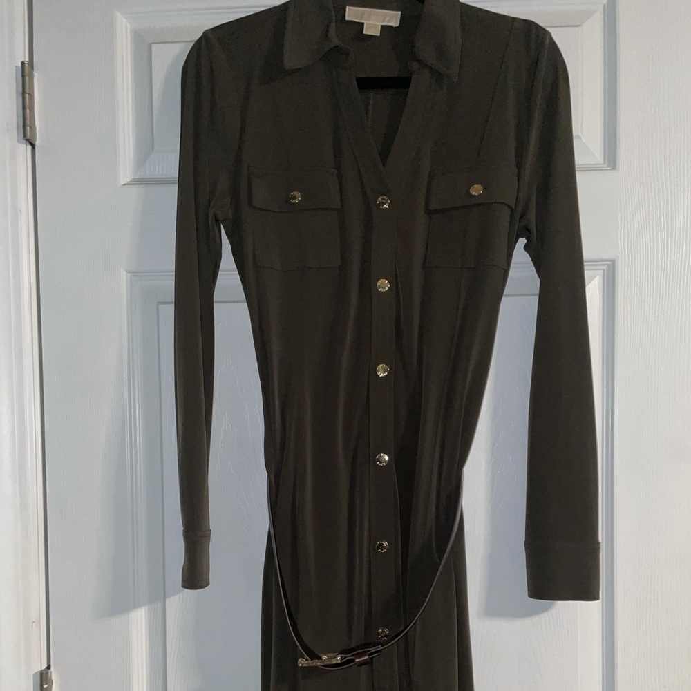 Michael Kors Long Sleeve Dress with Belt